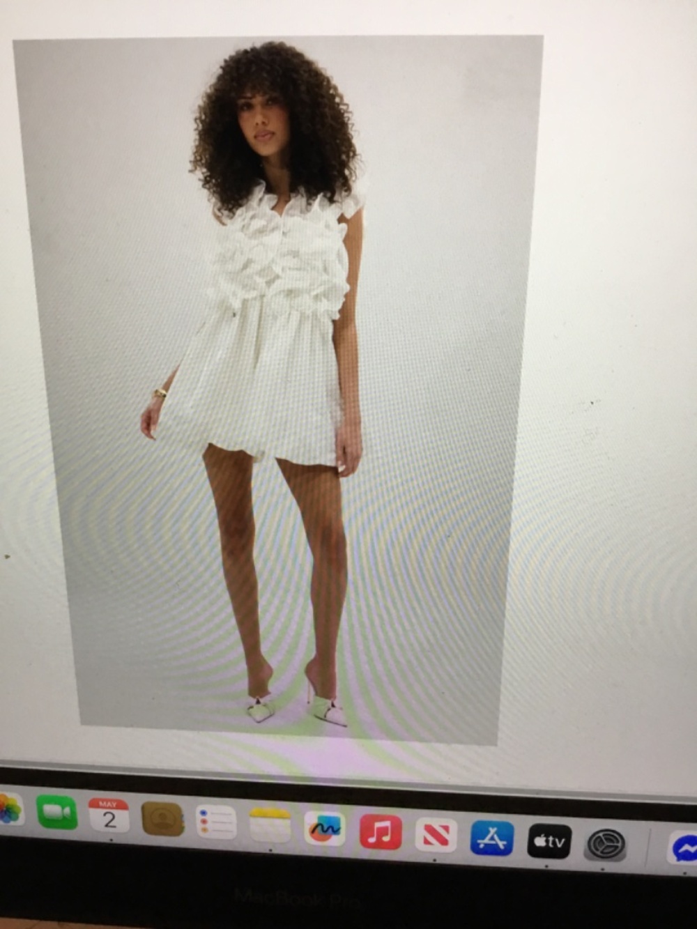 BORN TO STAND OUT RUFFLE MINI DRESS - S - Picture 7 of 8